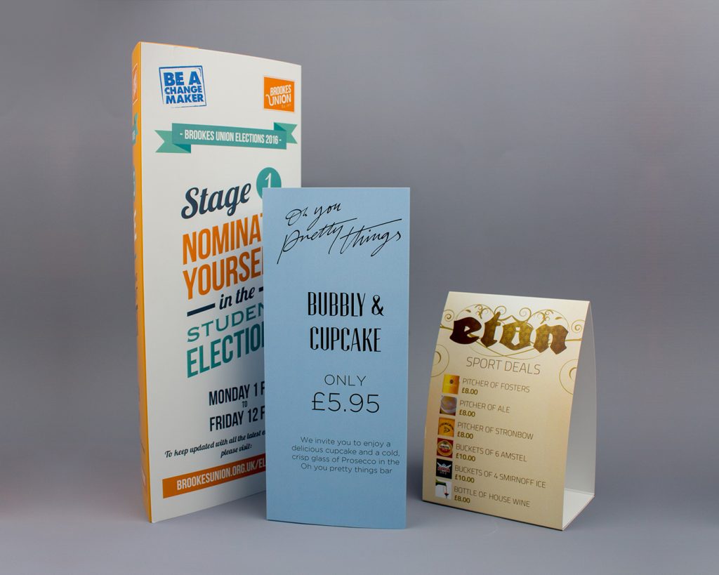 Table Tents Printing Swansea